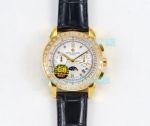 GB Factory Replica Patek Philippe Complications Yellow Gold Diamond Watch White Dial